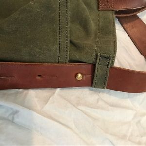 Peg And Awl : canvas and leather tote bag